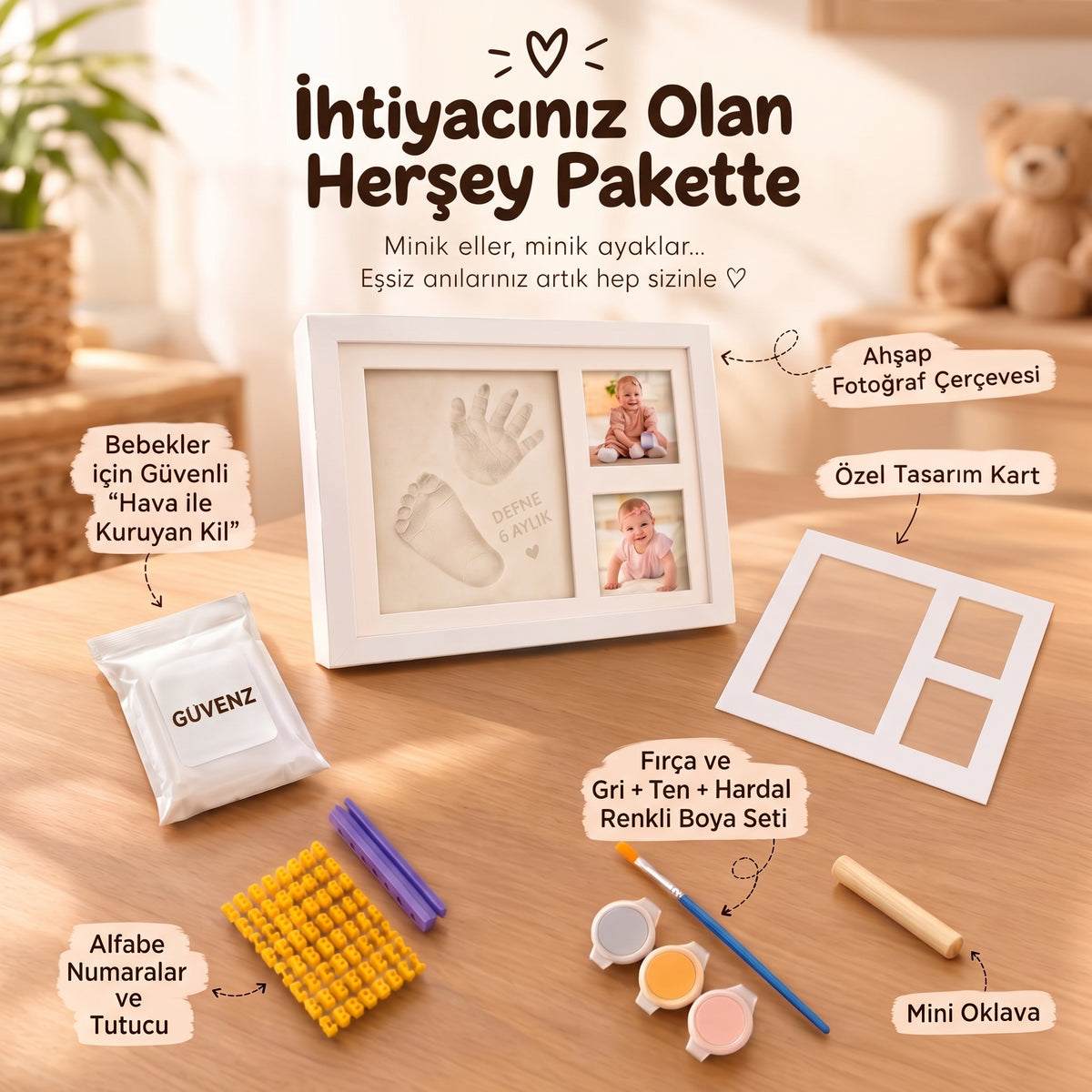 Guvenz İlk İzler Seti – Kil Kalıp & Çerçeve